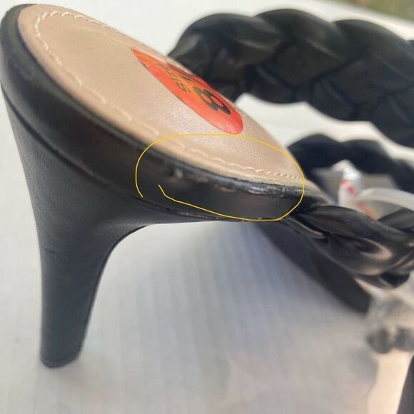 RAMPAGE Women’s Woven Heels Size 9 Black New With Defect Style EIRA03L Stiletto - Picture 7 of 11